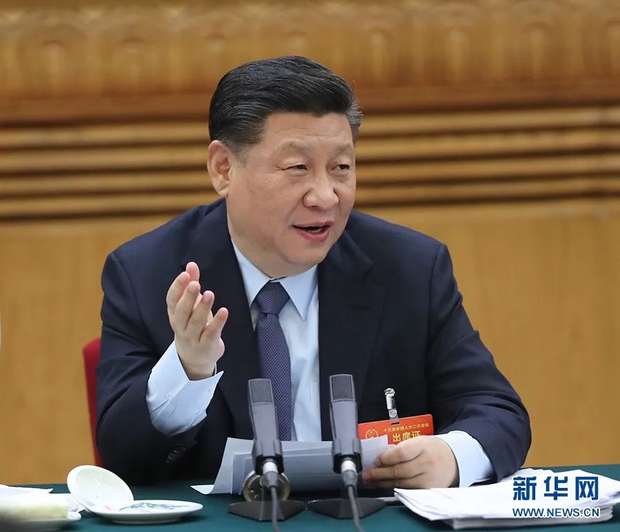 2019年3月7日，習近平參加十三屆全國人大二次會(huì )議甘肅代表團的審議。新華社記者 鞠鵬 攝